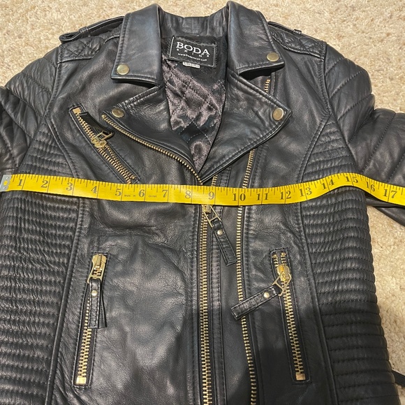 BODA SKINS Kay Michaels 100% Leather Jacket Size 6 - Picture 10 of 16